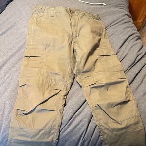 Men's Cargo Pants - Olive/Tan Utility Style